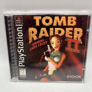 Tomb Raider II 2 Sony PlayStation PS1 Black Label CIB Tested
